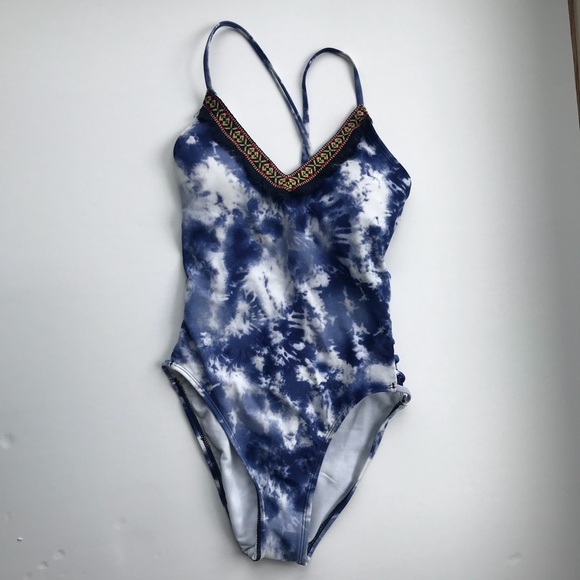 altar'd state | tie dye one piece swimsuit fringe - Picture 3 of 8
